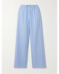 Doen - Lavona Striped Organic Cotton Straight-Leg Pants - Lyst