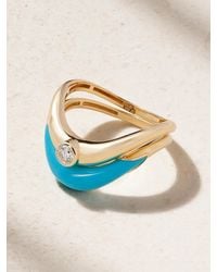 L'Atelier Nawbar - Boa Stackable Set Of Two 18-Karat, Diamond And Rings - Lyst