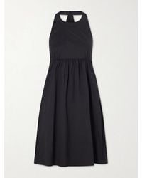 Max Mara - Beachwear Cotton-Blend Poplin Halterneck Mini Dress - Lyst