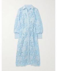 Erdem - Belted Broderie Anglaise Cotton-Poplin Midi Shirt Dress - Lyst