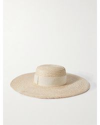 Eugenia Kim - Ingrid Grosgrain And Fishnet-Trimmed Straw Hat - Lyst