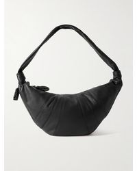 Lemaire - Croissant Large Paneled Textured-Leather Shoulder Bag - Lyst