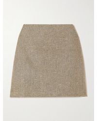 Blazé Milano - Saratoga Coci Linen, Silk And Cotton-Blend Mini Skirt - Lyst