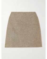Blazé Milano - Saratoga Coci Linen, Silk And Cotton-Blend Mini Skirt - Lyst