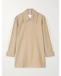 Jil Sander - Bluse Aus Einer Woll-Mohairmischung Mit Nadelstreifen - Lyst