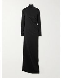TOTEME - Draped Jersey Turtleneck Maxi Dress - Lyst