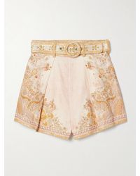 ショーツ ZIMMERMANN PRINTED LINEN BLEND SHORTS Zimmermann - Printed linen shorts Zimmermann