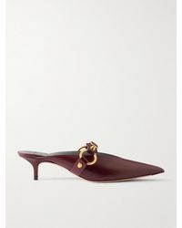 Balenciaga - City Embellished Leather Mules - Lyst
