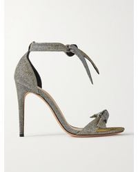 Alexandre Birman - Clarita Bow-Embellished Lurex Sandals - Lyst