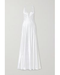 Michael Lo Sordo Alexandra Robe Aus Seidensatin - Weiß