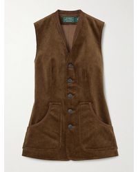 Polo Ralph Lauren - Velvet-Trimmed Cotton-Blend Corduroy Vest - Lyst