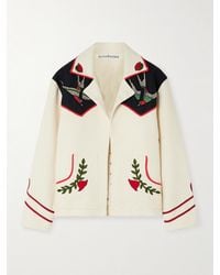 Alix Of Bohemia - Western Royal Flush Embroidered Silk-Bouclé Jacket - Lyst