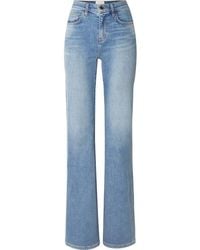 Current/Elliott The Scooped Jarvis Mid-rise Flared Jeans - Blue