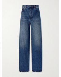 FRAME - The Bow High-Rise Wide-Leg Jeans - Lyst