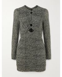 Isabel Marant - Jana Cutout Ruched Printed Stretch-Jersey Mini Dress - Lyst