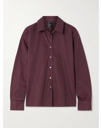 Leset - Yoshi Pinstriped Cotton-Blend Twill Shirt - Lyst