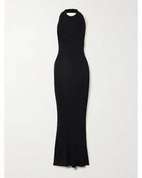 Nili Lotan - Gertrude Ribbed-Knit Halterneck Maxi Dress - Lyst