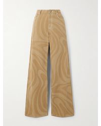 Emilio Pucci - Printed Cotton-Canvas Wide-Leg Pants - Lyst
