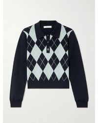 FRAME - Polo En Laine Mérinos À Motif Jacquard - Lyst