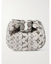 Gabriela Hearst - Soft Demi Clutch Aus Leder Mit Schlangeneffekt - Lyst