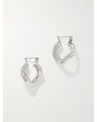 Laura Lombardi - Mini Anima Platinum-Plated Recycled Hoop Earrings - Lyst
