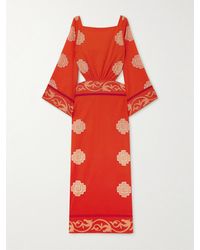 Johanna Ortiz - Underwater Sanctuary Open-Back Printed Cotton-Poplin Maxi Dress - Lyst
