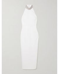 The New Arrivals Ilkyaz Ozel - Hemingway Neckholder-Robe Aus Cady Mit Kristallen - Lyst