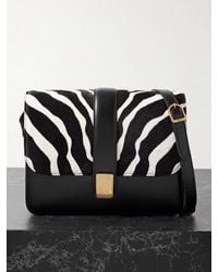 KHAITE - Blake Zebra-Print Calf Hair And Leather Shoulder Bag - Lyst