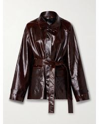 Proenza Schouler - Finch Jacke Aus Einer Beschichteten Baumwollmischung Mit Bindegürtel - Lyst