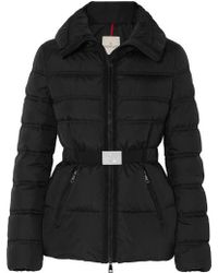 Moncler Belted Quilted Shell Down Jacket - Black
