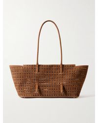 Alaïa - Neo Mina Tote Aus Perforiertem Nubukleder - Lyst