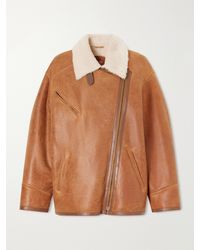 Isabel Marant - Adelina Shearling-Trimmed Suede Jacket - Lyst