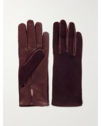 Nour Hammour - Calf Hair And Leather Gloves - Lyst