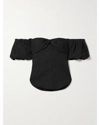 Isabel Marant - Daniela Convertible Off-The-Shoulder Hemp-Blend Top - Lyst