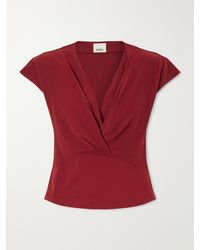 Isabel Marant - Nadrine Draped Cotton-Jersey T-Shirt - Lyst
