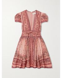 Zimmermann - Matchmaker Bandana-Print Linen And Silk-Blend Mini Dress - Lyst