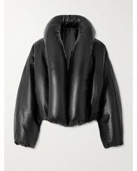 Alaïa - Padded Leather Bomber Jacket - Lyst