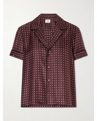 Saint Laurent - Printed Silk-Twill Shirt - Lyst