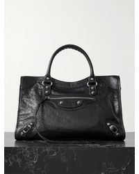 Balenciaga - Le City Medium Embellished Textured-Leather Tote Bag - Lyst