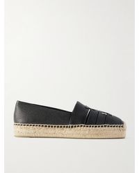 Tory Burch - Ines Plateau-Espadrilles Aus Leder Mit Cut-Outs - Lyst
