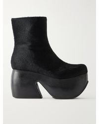 Comme des Garçons - John Fluevog Calf Hair Ankle Boots - Lyst