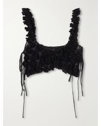 PAULINE DUJANCOURT - Georgia Crochet-Knit Mesh Bra - Lyst