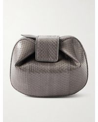 Gabriela Hearst - Soft Demi Snake-Effect Leather Clutch - Lyst