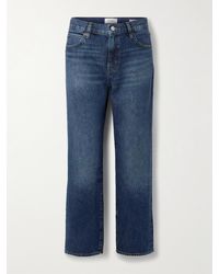 FRAME - The Hang Cropped Mid-Rise Straight-Leg Jeans - Lyst
