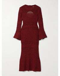LIBEROWE - Open-Knit Organic Cotton-Blend Midi Dress - Lyst