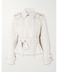 Burberry - Jacke Aus Baumwoll-Canvas Mit Gürtel - Lyst