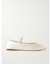 Loeffler Randall - Net Sustain Leonie Grosgrain-Trimmed Satin Ballet Flats - Lyst