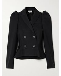 McQueen - Cropped Double-Breasted Wool-Blend Blazer - Lyst