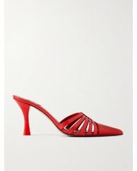 Paris Texas - Nadia Lee Cohen Mules Aus Lackleder Und Leder Mit Schlangeneffekt - Lyst