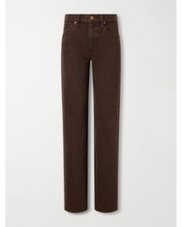 SLVRLAKE Denim - Phoenix Mid-Rise Straight-Leg Jeans - Lyst